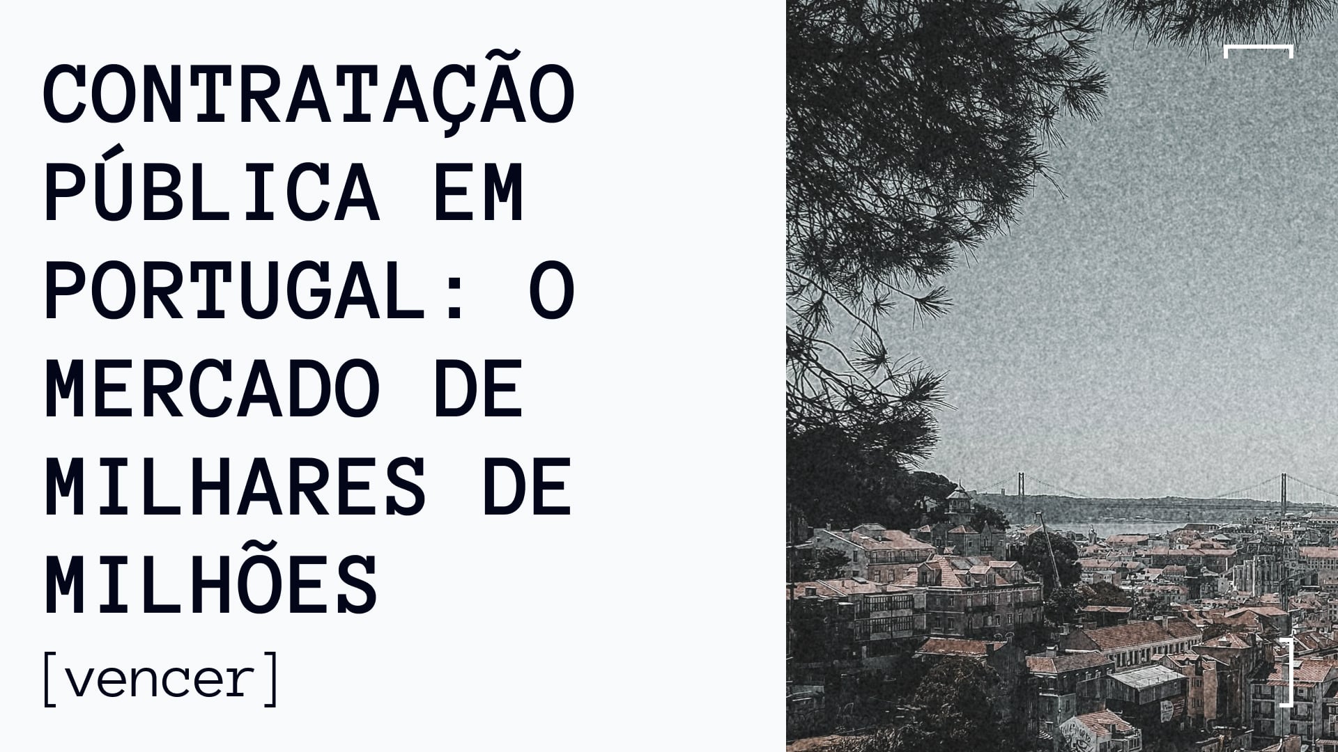 Infografia mostrando dados e estatísticas do mercado de contratação pública em Portugal